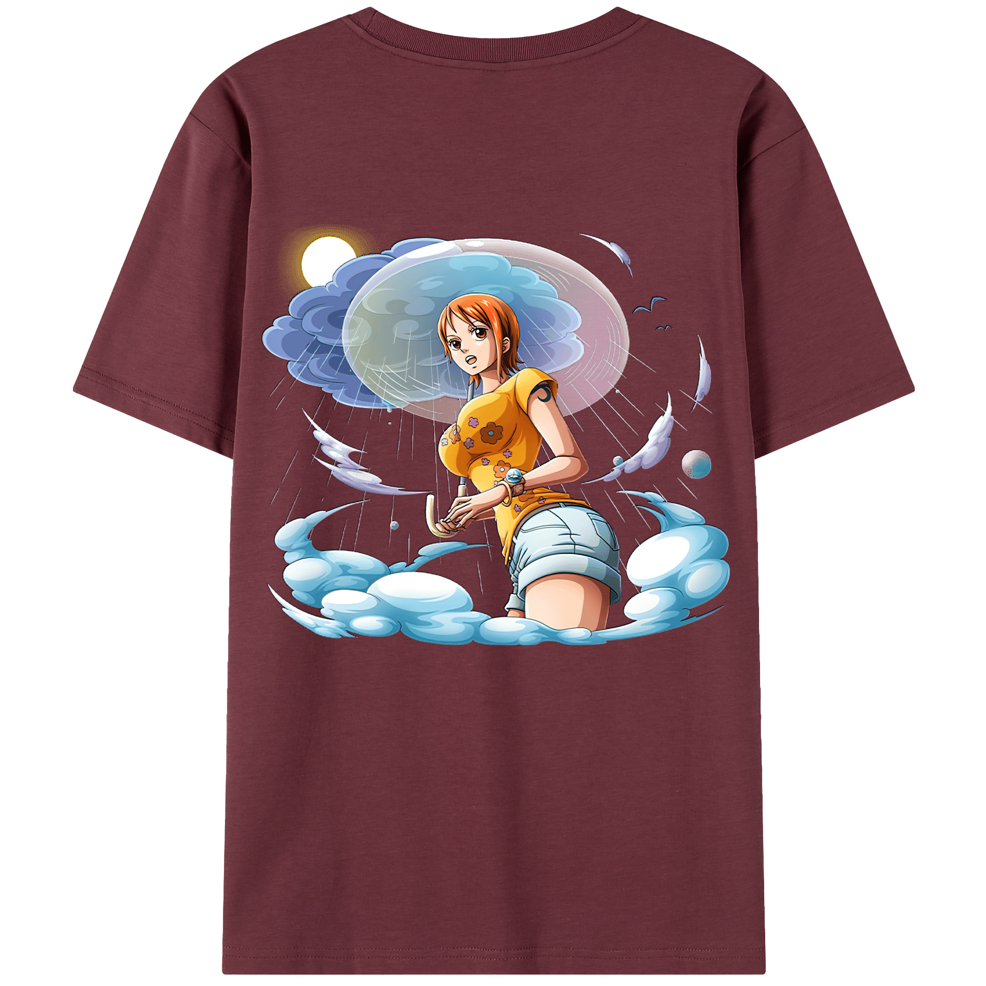 ワンピース ナミ ONE PIECE Nami 綿100％半袖Tシャツ（背面プリント）